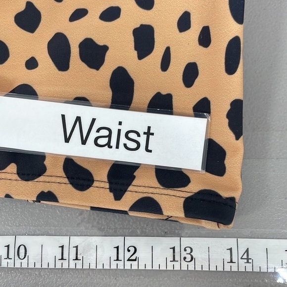 Marina West NWT Bikini Set Sweetheart High Rise Tan Cheetah Print Size Large - Picture 14 of 16